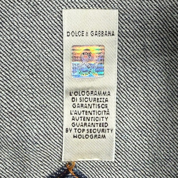 Vintage Dolce & Gabbana Women's Dark Wash Denim Jeans Gold Studded  Sz 26 - Picture 13 of 16